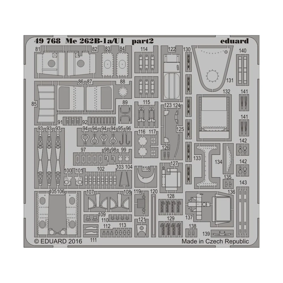 Me 262B-1a/U1, 1/48 - Eduard Accessories 49768