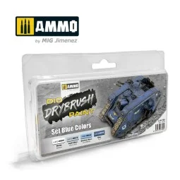 DRYBRUSH Set Blue Colors - AMMO by MIG Jimenez A.MIG-7303