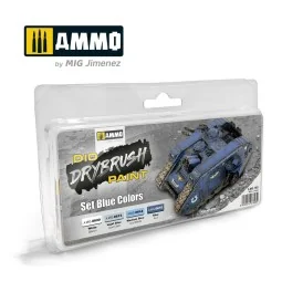 DRYBRUSH Set Blue Colors - AMMO by MIG Jimenez A.MIG-7303 2