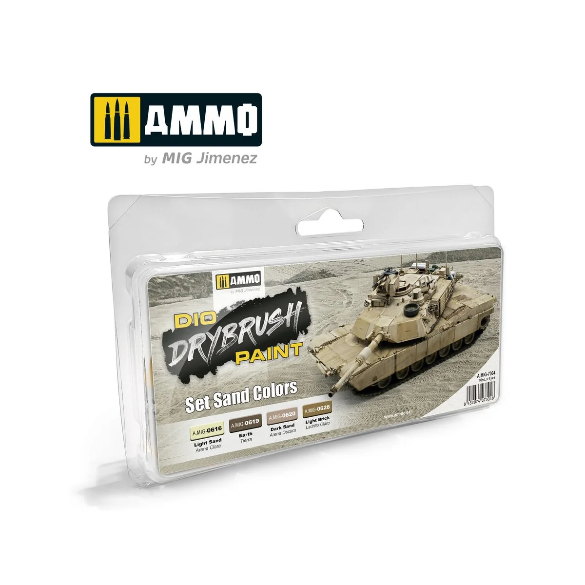 DRYBRUSH Set Sand Colors Set - AMMO by MIG Jimenez A.MIG-7304