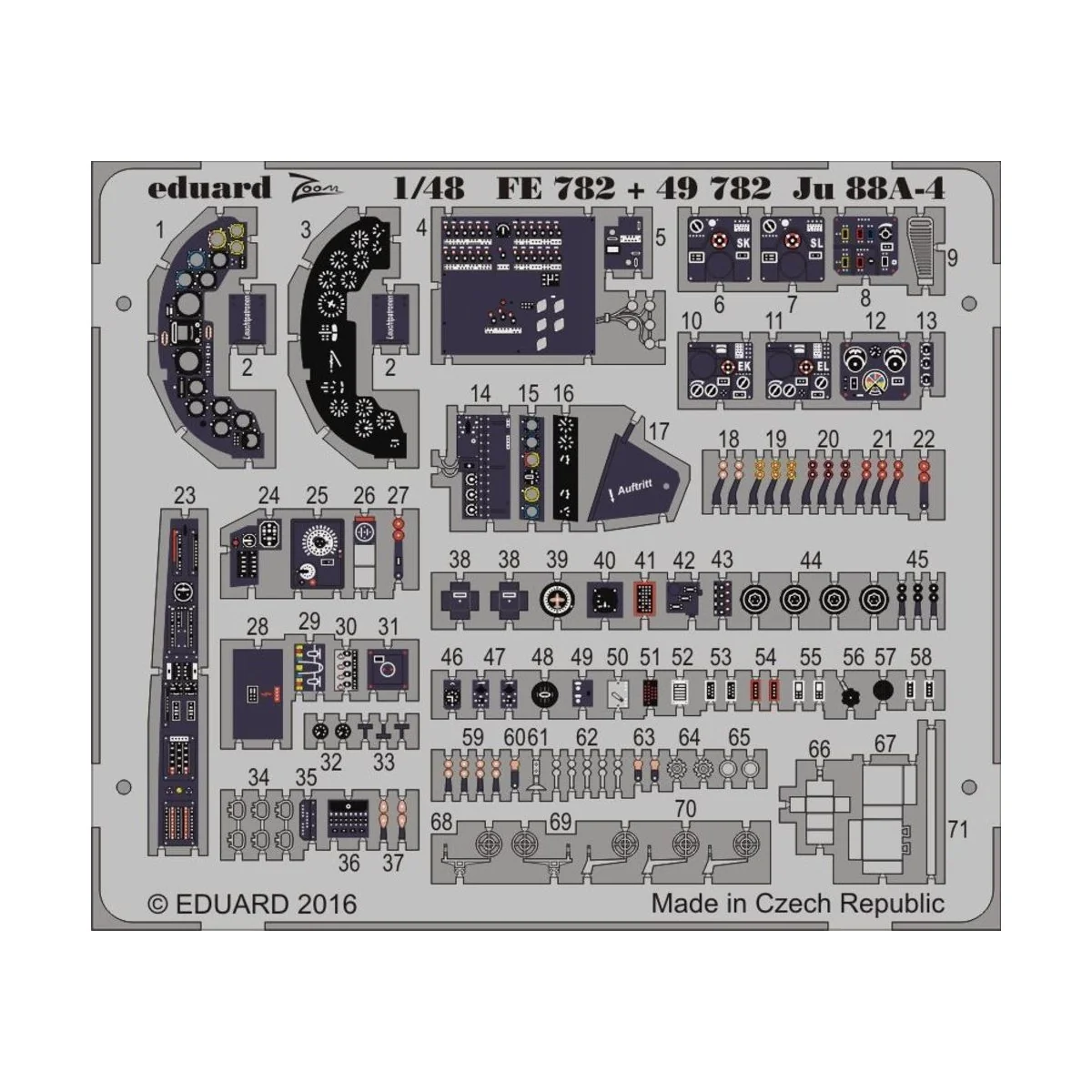 Ju 88A-4 interior for ICM, 1/48 - Eduard Accessories 49782