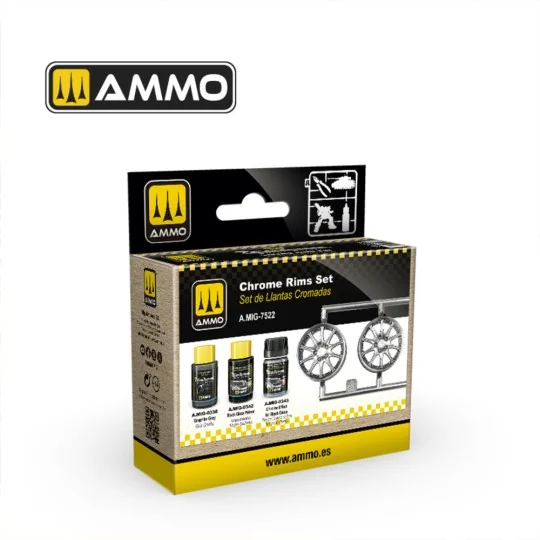 Cobra Motor Chrome Rims Set - AMMO by MIG Jimenez A.MIG-7522