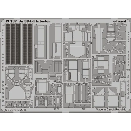 Ju 88A-4 interior for ICM, 1/48 - Eduard Accessories 49782