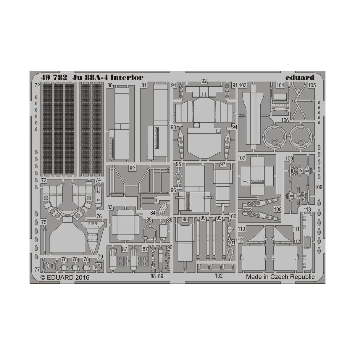 Ju 88A-4 interior for ICM, 1/48 - Eduard Accessories 49782