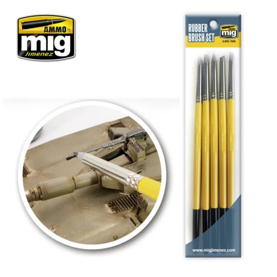 Rubber Brush Set - AMMO by MIG Jimenez A.MIG-7606