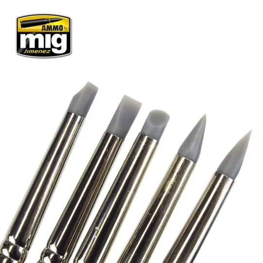 Rubber Brush Set - AMMO by MIG Jimenez A.MIG-7606