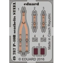 P-40B seatbelts STEEL for Airfix - Eduard Accessories 49787