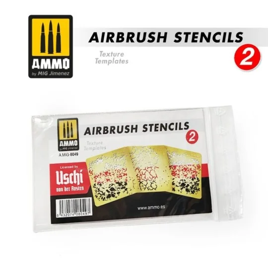 Airbrush Stencils 2 - Available Again - AMMO by MIG Jimenez A.MIG-8049