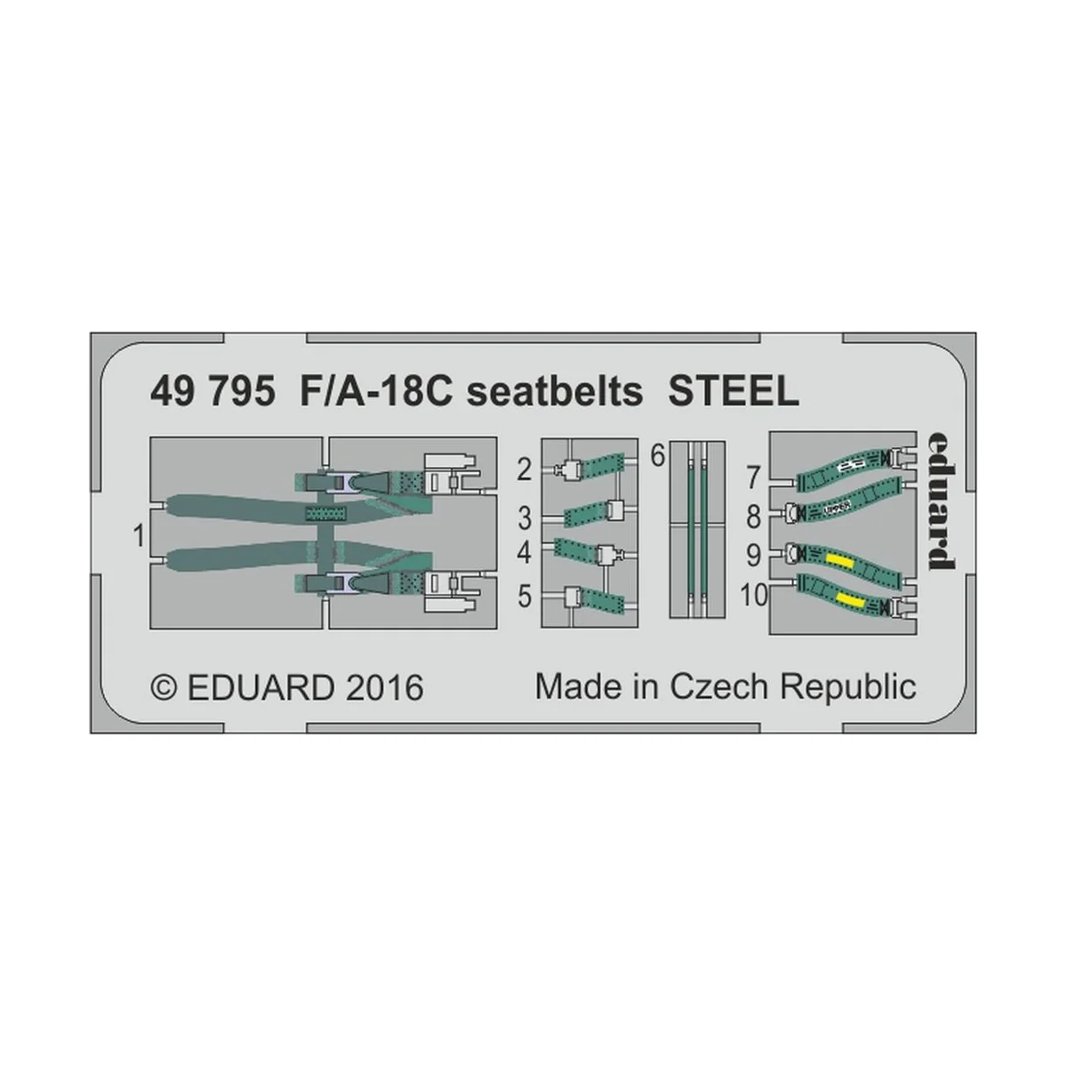 F/A-18C seatbelts STEEL for Kinetic - Eduard Accessories 49795