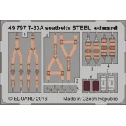 T-33A seatbelts STEEL für Great Wal., 1/48 - Eduard Accessories 49797