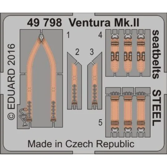 Ventura Mk.II seatbelts STEEL f.Revell - Eduard Accessories 49798