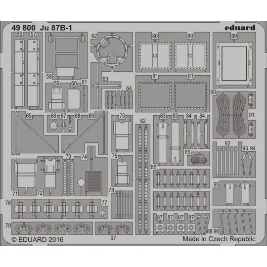 Ju 87B-1 for Airfix, 1/48 - Eduard Accessories 49800