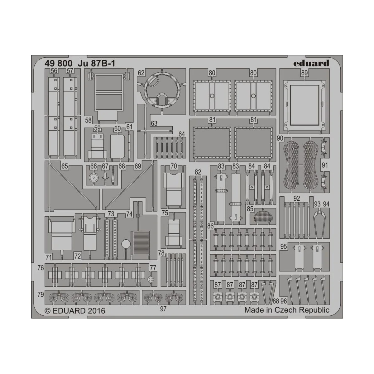Ju 87B-1 for Airfix, 1/48 - Eduard Accessories 49800