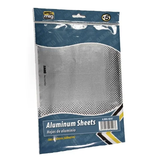 Aluminium Sheets 280mm x 195mm - AMMO by MIG Jimenez A.MIG-8247
