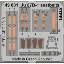 Ju 87B-1 seatbelts STEEL for Airfix - Eduard Accessories 49801