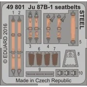 Ju 87B-1 seatbelts STEEL for Airfix, 1/48 - Eduard Accessories 49801