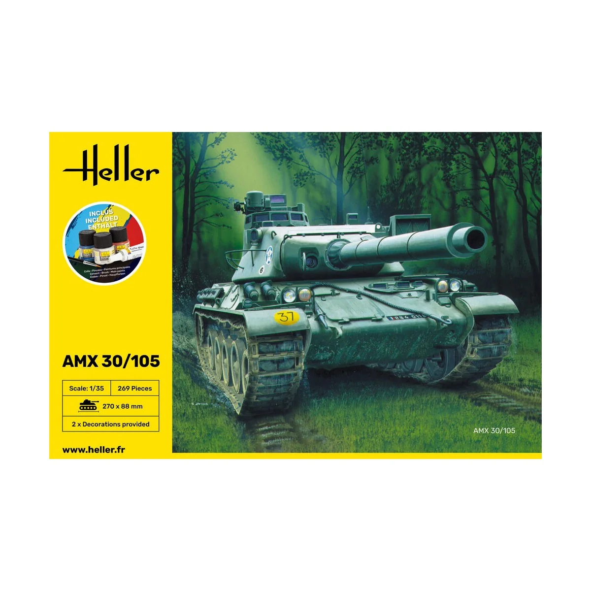 STARTER KIT AMX 30/105, 1/35 - Heller 57137