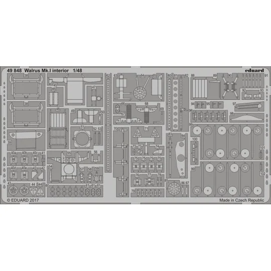 Walrus Mk.I interior for Airfix, 1/48 - Eduard Accessories 49848 Walrus Mk.I interior for Airfix, 1/48 - Eduard Accessories 49848