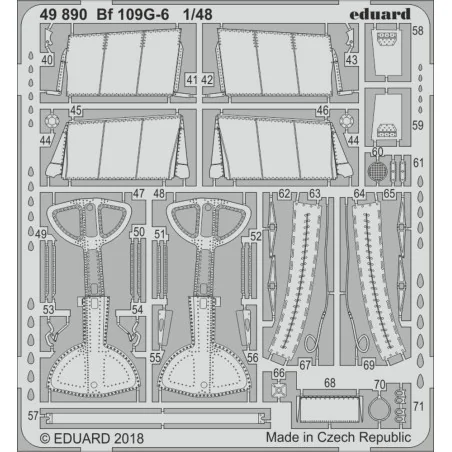 Bf 109G-6 for Tamiya, 1/48 - Eduard Accessories 49890
