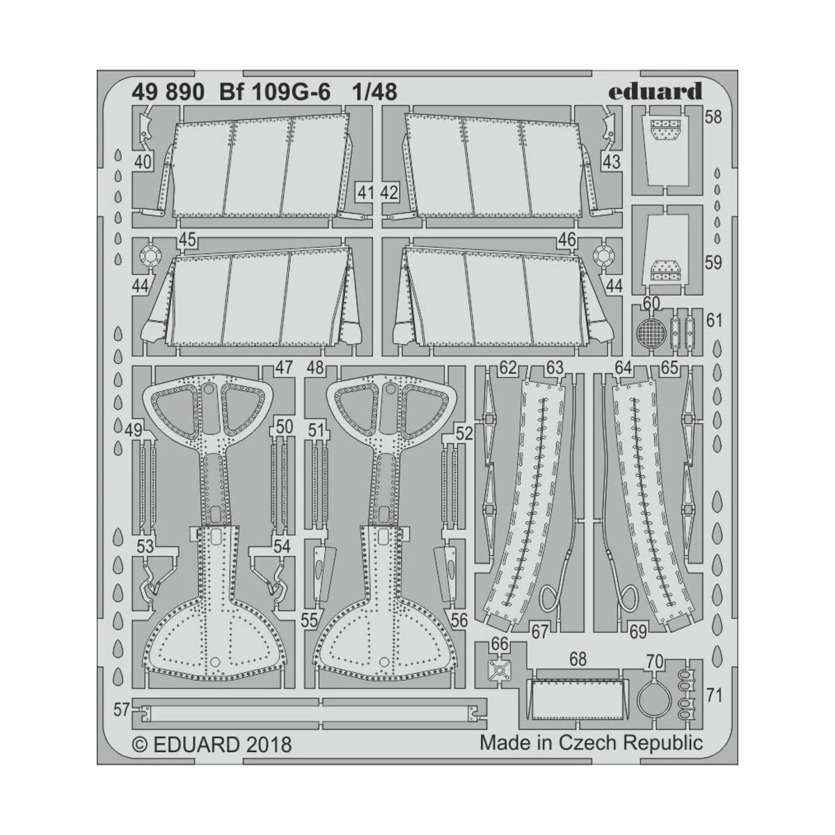 Bf 109G-6 for Tamiya, 1/48 - Eduard Accessories 49890
