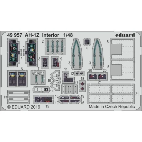 AH-1Z interior for Kitty Hawk, 1/48 - Eduard Accessories 49957
