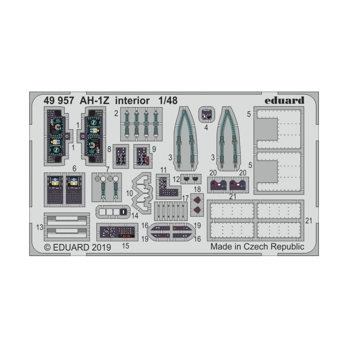 AH-1Z interior for Kitty Hawk, 1/48 - Eduard Accessories 49957