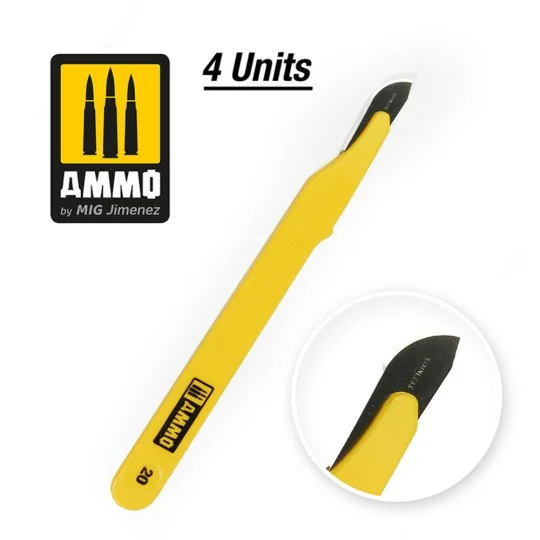 Standard Blade Curved Large - 4 pcs - AMMO by MIG Jimenez A.MIG-8695
