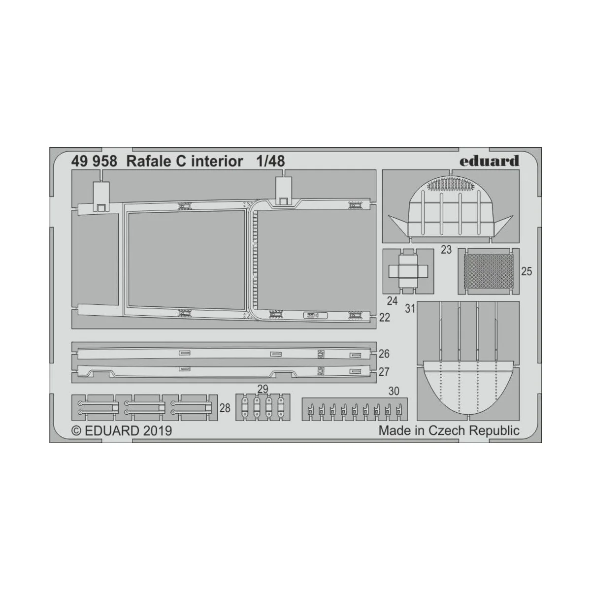 Rafale C interior for Revell - Eduard Accessories 49958