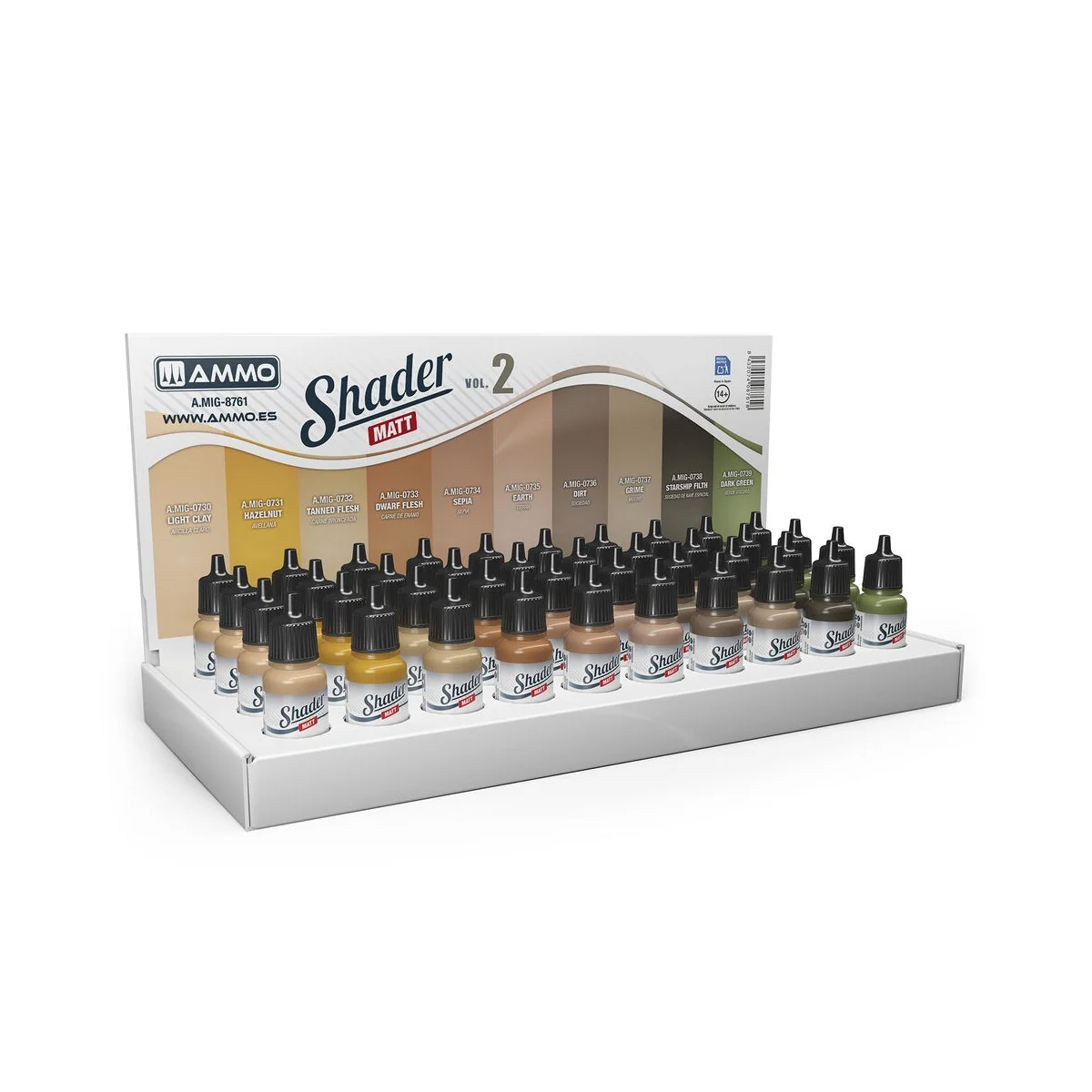 Shader Matt Vol.2 Display (10 kind of 17 ml Shaders Matt x 4 pcs. e...