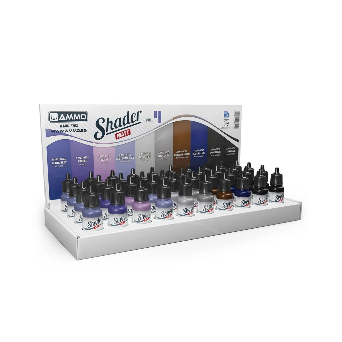 Shader Matt Vol.4 Display (10 kind of 17 ml Shaders Matt x 4 pcs. e...