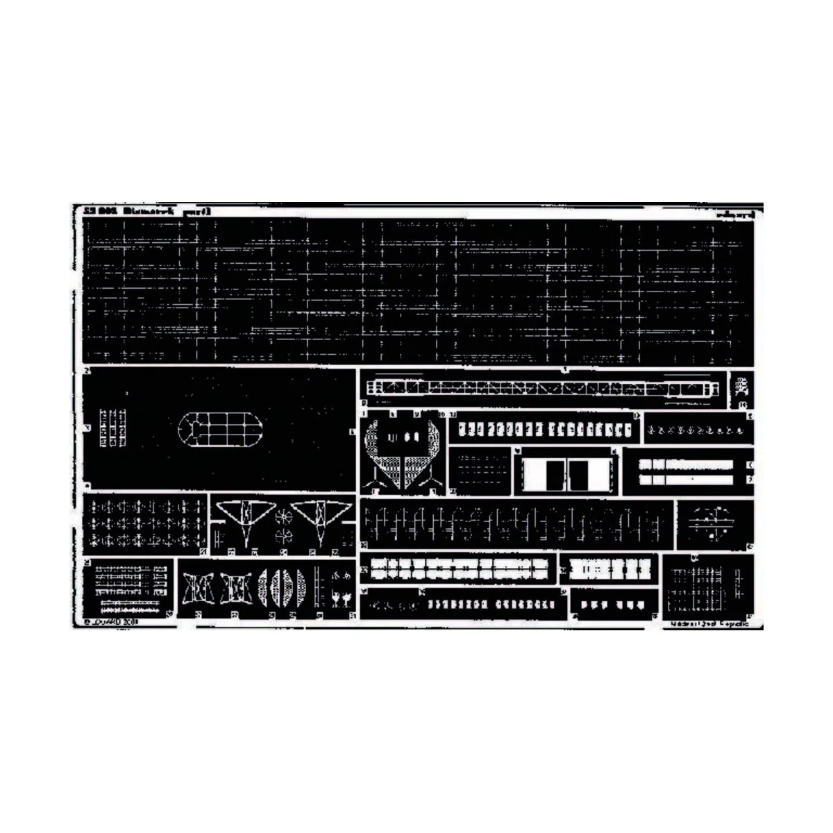 Schlachtschiff Bismarck Fotoätzsatz, 1/350 - Eduard Accessories 53002 Schlachtschiff Bismarck Fotoätzsatz, 1/350 - Eduard Accessories 53002