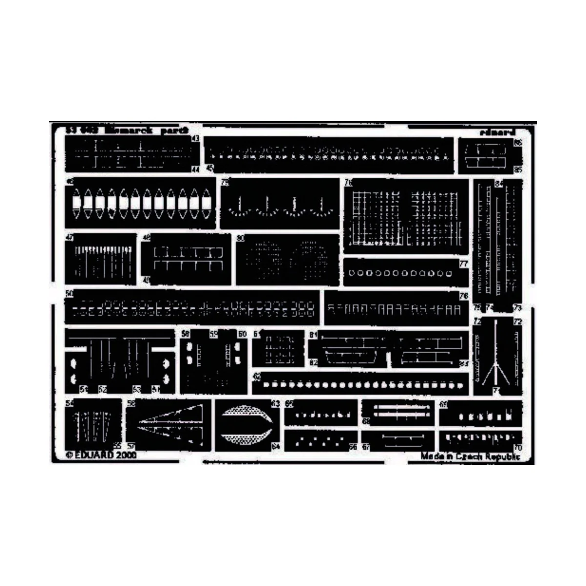 Schlachtschiff Bismarck Fotoätzsatz - Eduard Accessories 53002
