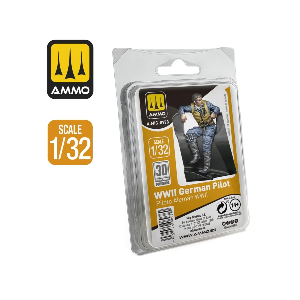 WWII German Pilot, 1/35 - AMMO by MIG Jimenez A.MIG-8978