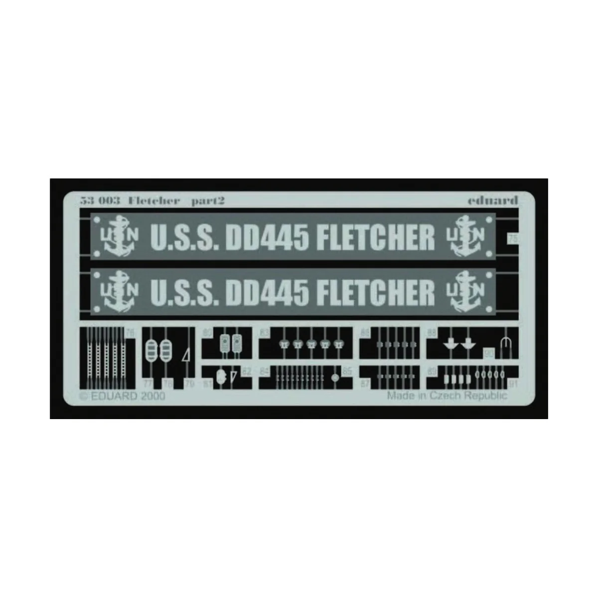 Zerstörer DD445 Fletcher Fotoätzsatz, 1/350 - Eduard Accessories 53003 Zerstörer DD445 Fletcher Fotoätzsatz, 1/350 - Eduard Accessories 53003