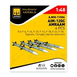 AIM-120C AMRAAM (4 pcs), 1/48 - AMMO by MIG Jimenez A.MIG-11004
