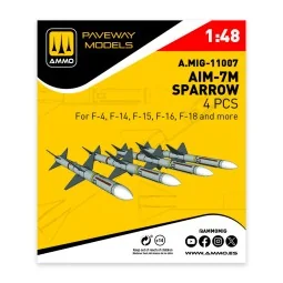 AIM-7M Sparrow (4 pcs), 1/48 - AMMO by MIG Jimenez A.MIG-11007