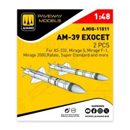 AM-39 Exocet (2 pcs), 1/48 - AMMO by MIG Jimenez A.MIG-11011