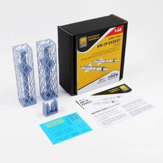 AM-39 Exocet (2 pcs), 1/48 - AMMO by MIG Jimenez A.MIG-11011