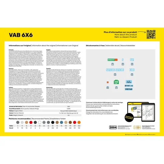 STARTER KIT VAB 6x6, 1/35 - Heller 57141