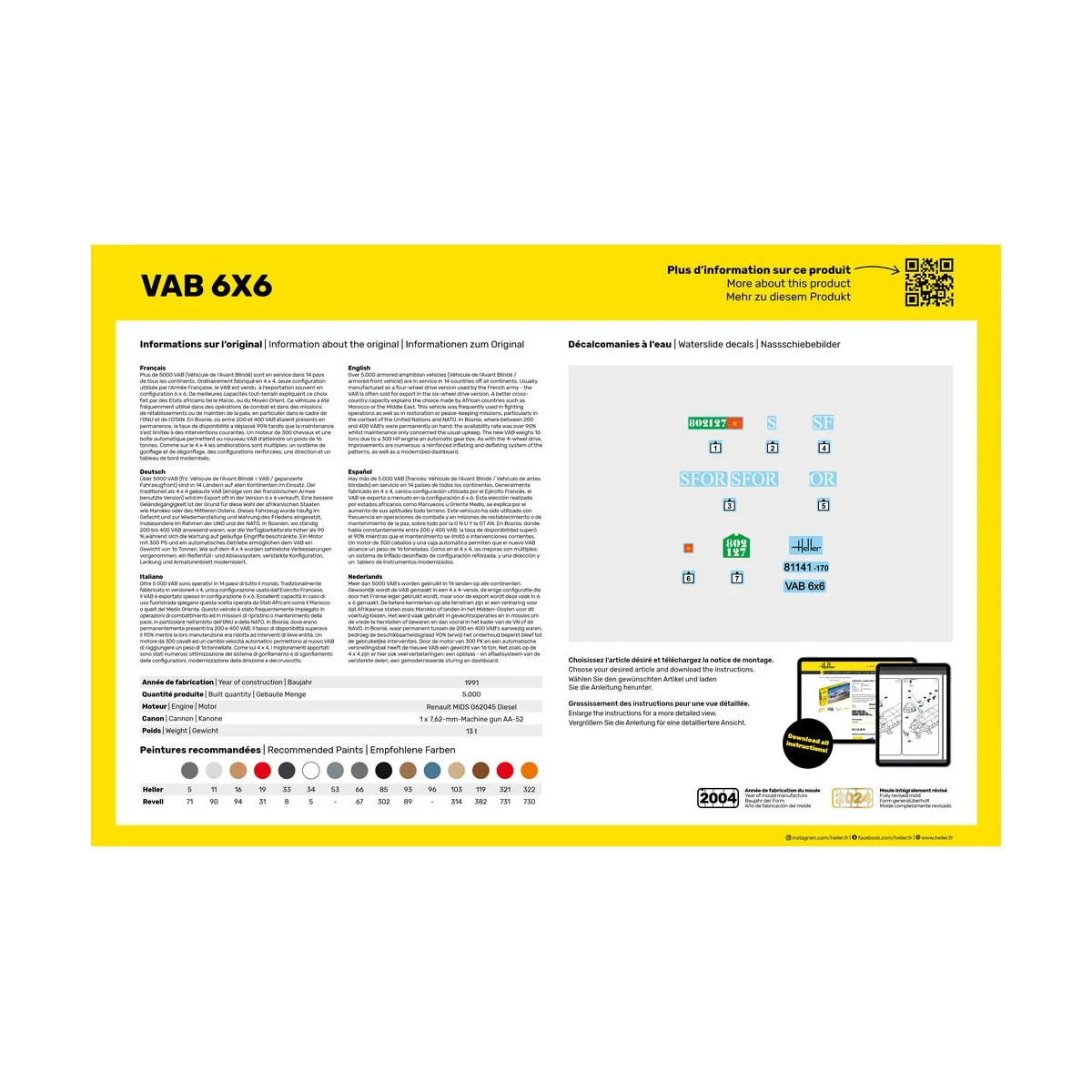 STARTER KIT VAB 6x6, 1/35 - Heller 57141