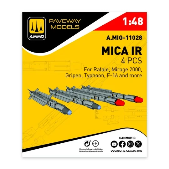 MICA IR (4 pcs), 1/48 - AMMO by MIG Jimenez A.MIG-11028