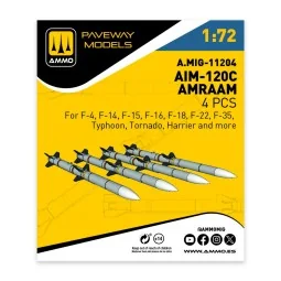 AIM-120C AMRAAM (4 pcs), 1/72 - AMMO by MIG Jimenez A.MIG-11204