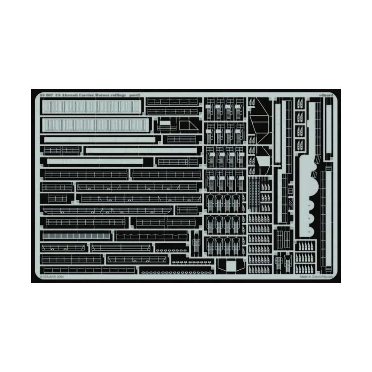 Flugzeugträger USS Hornet CV 8 Fotoätzsatz für Reling, 1/350 - Edua...