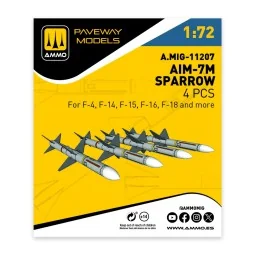 AIM-7M Sparrow (4 pcs), 1/72 - AMMO by MIG Jimenez A.MIG-11207