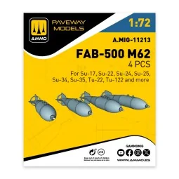 FAB-500 M62 (4 pcs), 1/72 - AMMO by MIG Jimenez A.MIG-11213