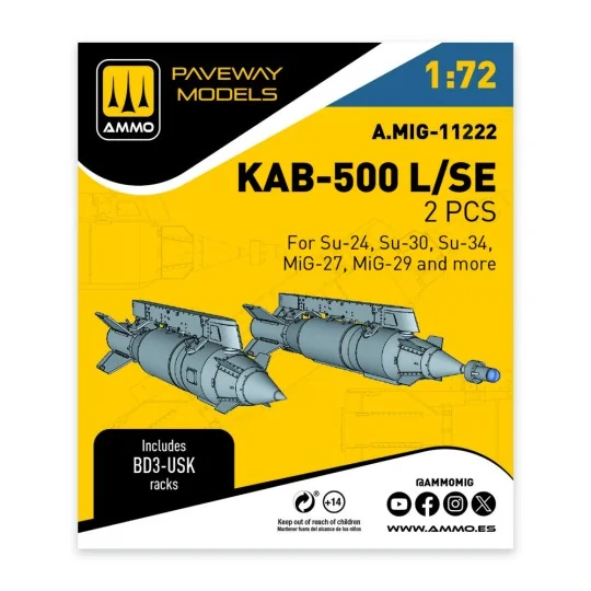 KAB-500 L/SE (2 pcs), 1/72 - AMMO by MIG Jimenez A.MIG-11222