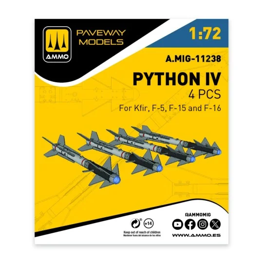 Python IV (4 pcs), 1/72 - AMMO by MIG Jimenez A.MIG-11238