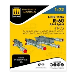 R-60 - AA-8 Aphid (4 pcs), 1/72 - AMMO by MIG Jimenez A.MIG-11245