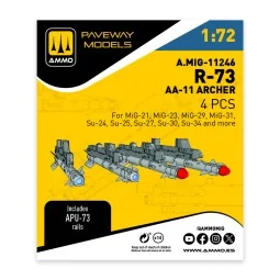 R-73 - AA-11 Archer (4 pcs), 1/72 - AMMO by MIG Jimenez A.MIG-11246