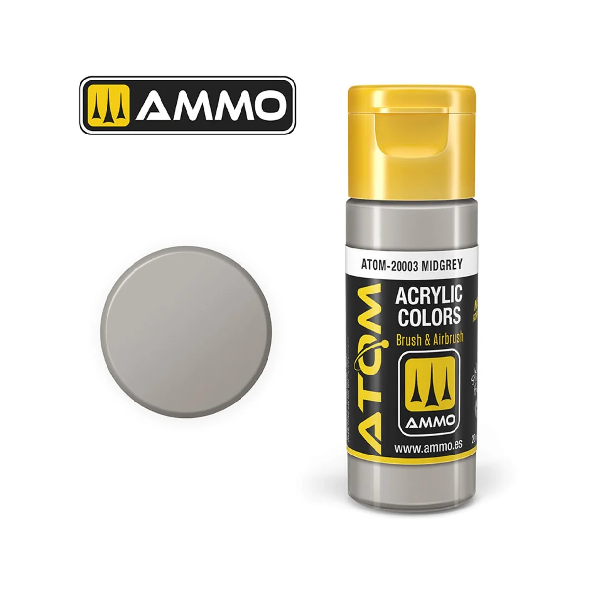 ATOM COLOR Midgrey - AMMO by MIG Jimenez ATOM-20003